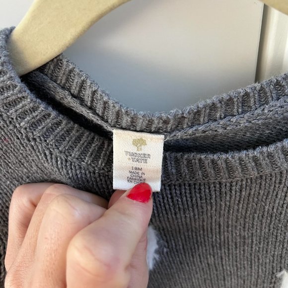 GRAY POLKADOT SWEATER - Picture 2 of 2